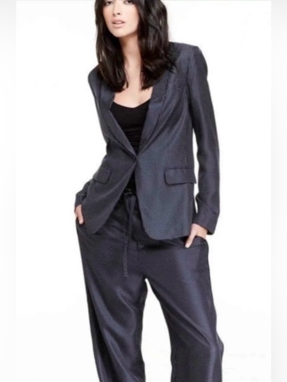 Rag & Bone New York shiny black jacket / blazer size 0